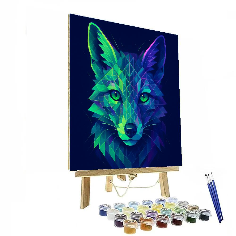 Galactic Fox Lattice DIY paint by numbers