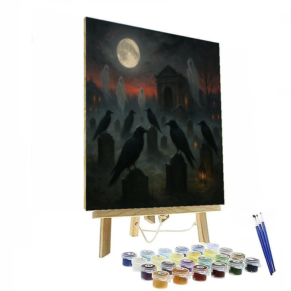 Graveyard Choir At Dusk paint by number