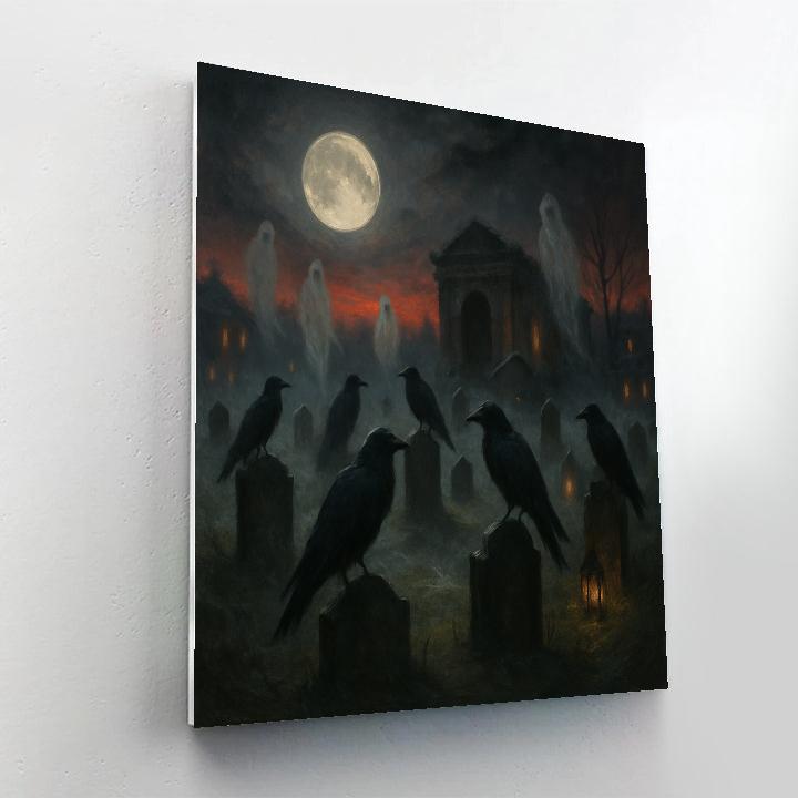 Graveyard Choir At Dusk paint by number