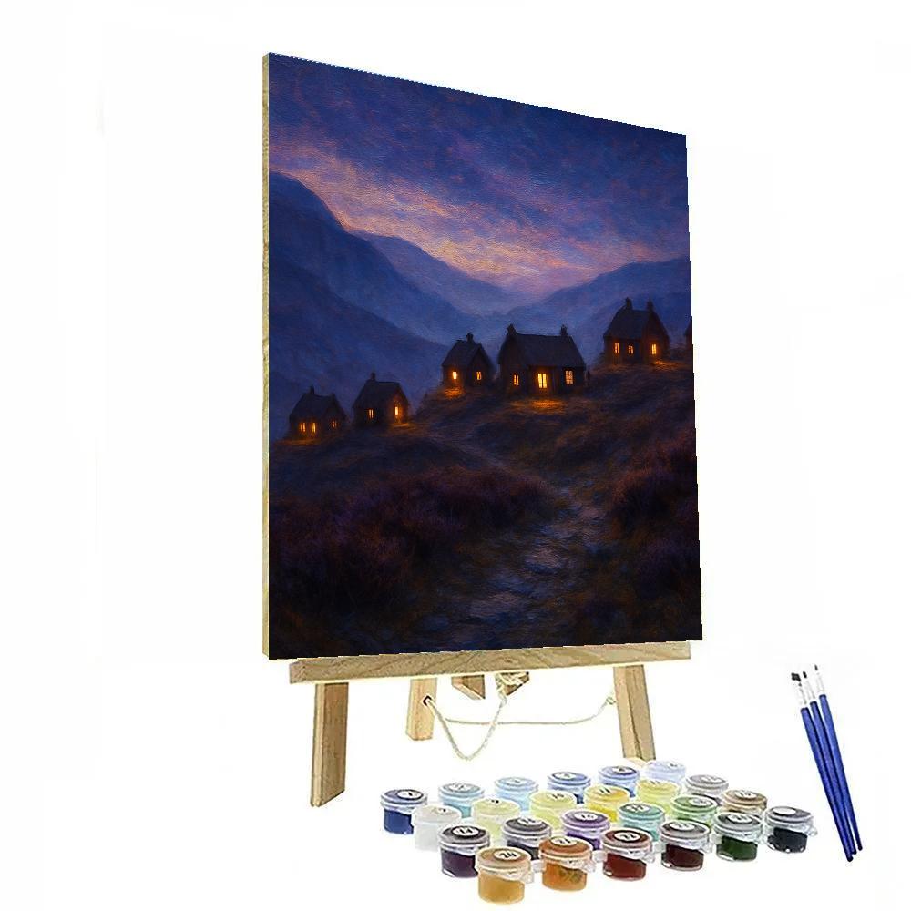 Twilight Ridge Lanterns paint by numbers