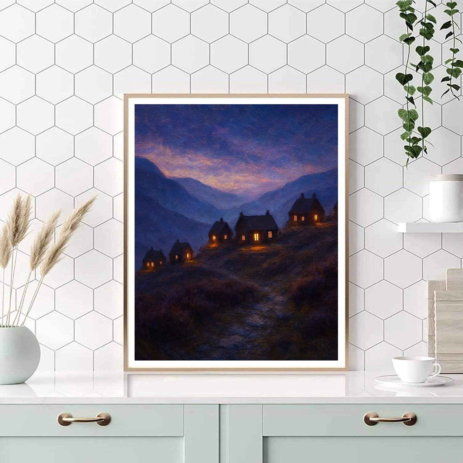 Twilight Ridge Lanterns paint by numbers