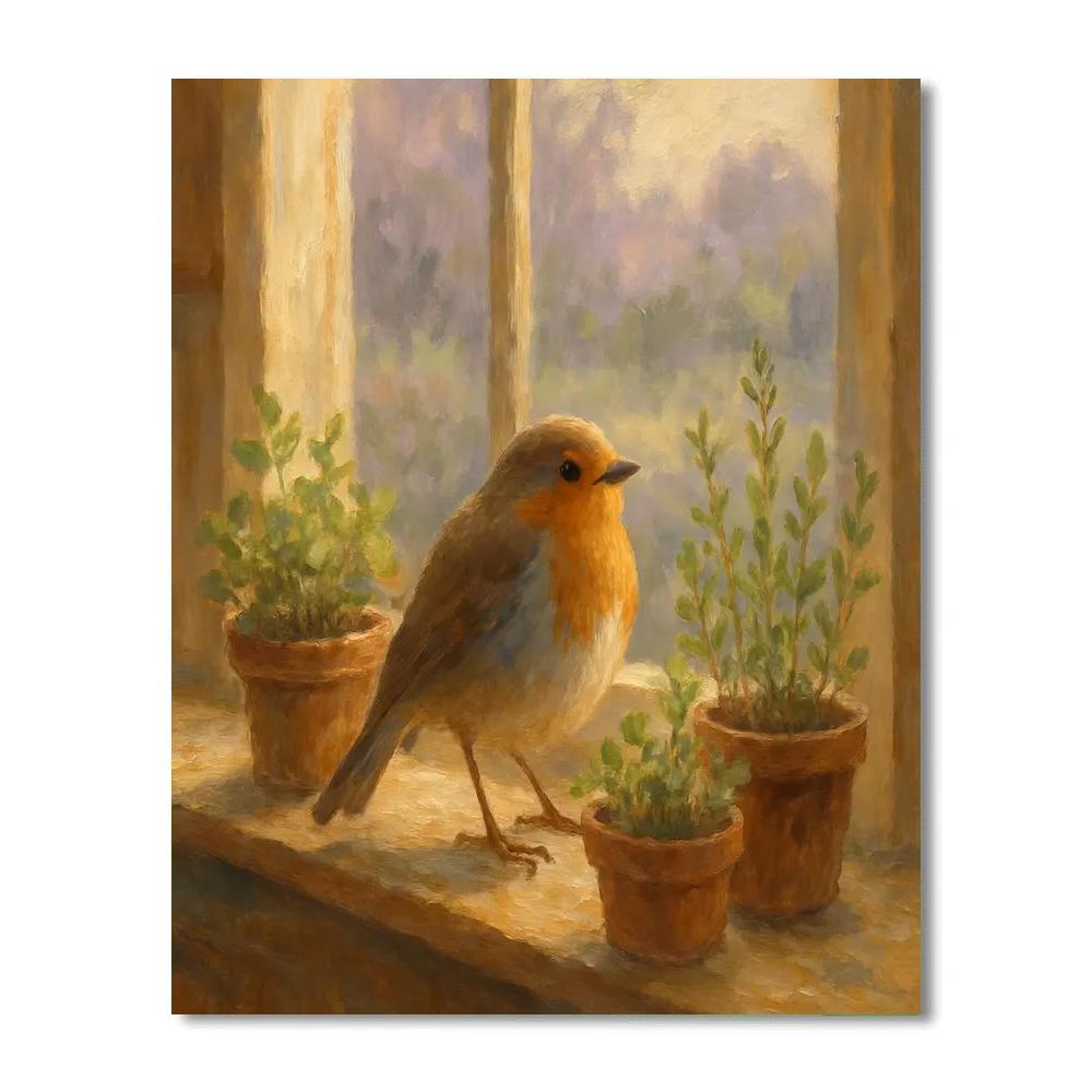 Robin Kitchen Window Numbered painting kits