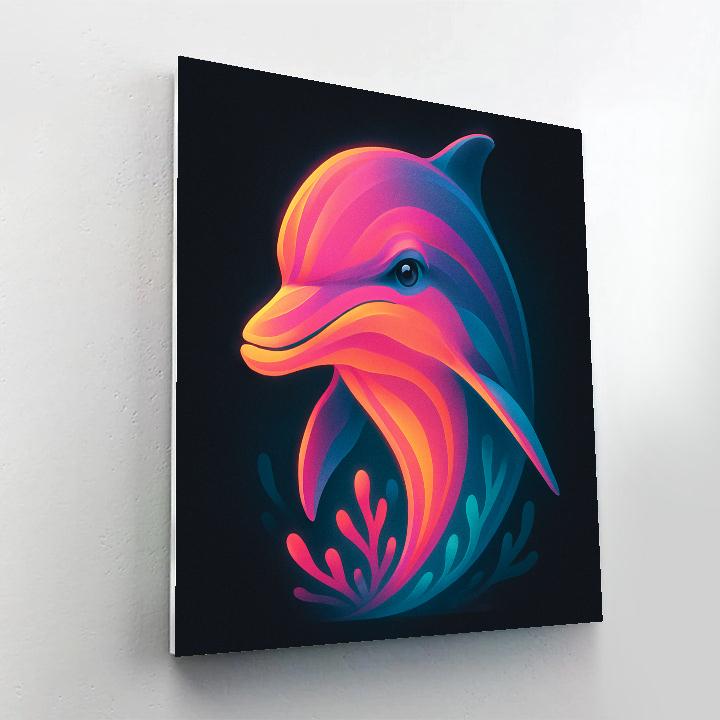 Coral Reef Dolphin DIY paint by numbers