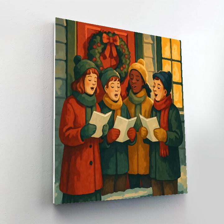 Caroling At The Door Numbered painting kits