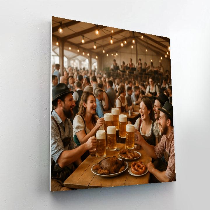 Oktoberfest Long Table Toast Number painting