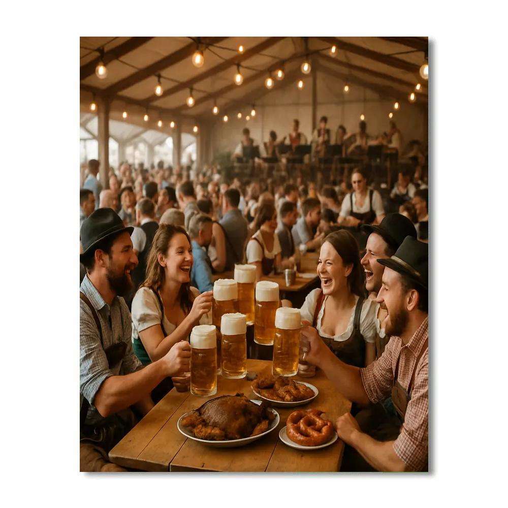 Oktoberfest Long Table Toast Number painting
