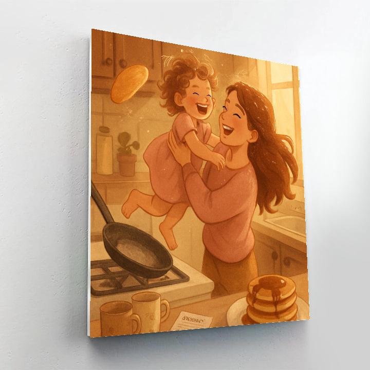 Kitchen Dance And Pancake Morning DIY paint by numbers