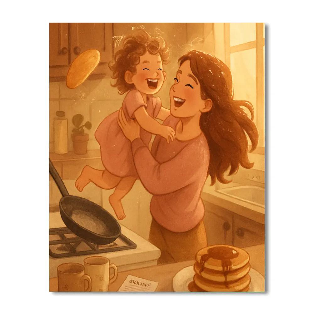 Kitchen Dance And Pancake Morning DIY paint by numbers