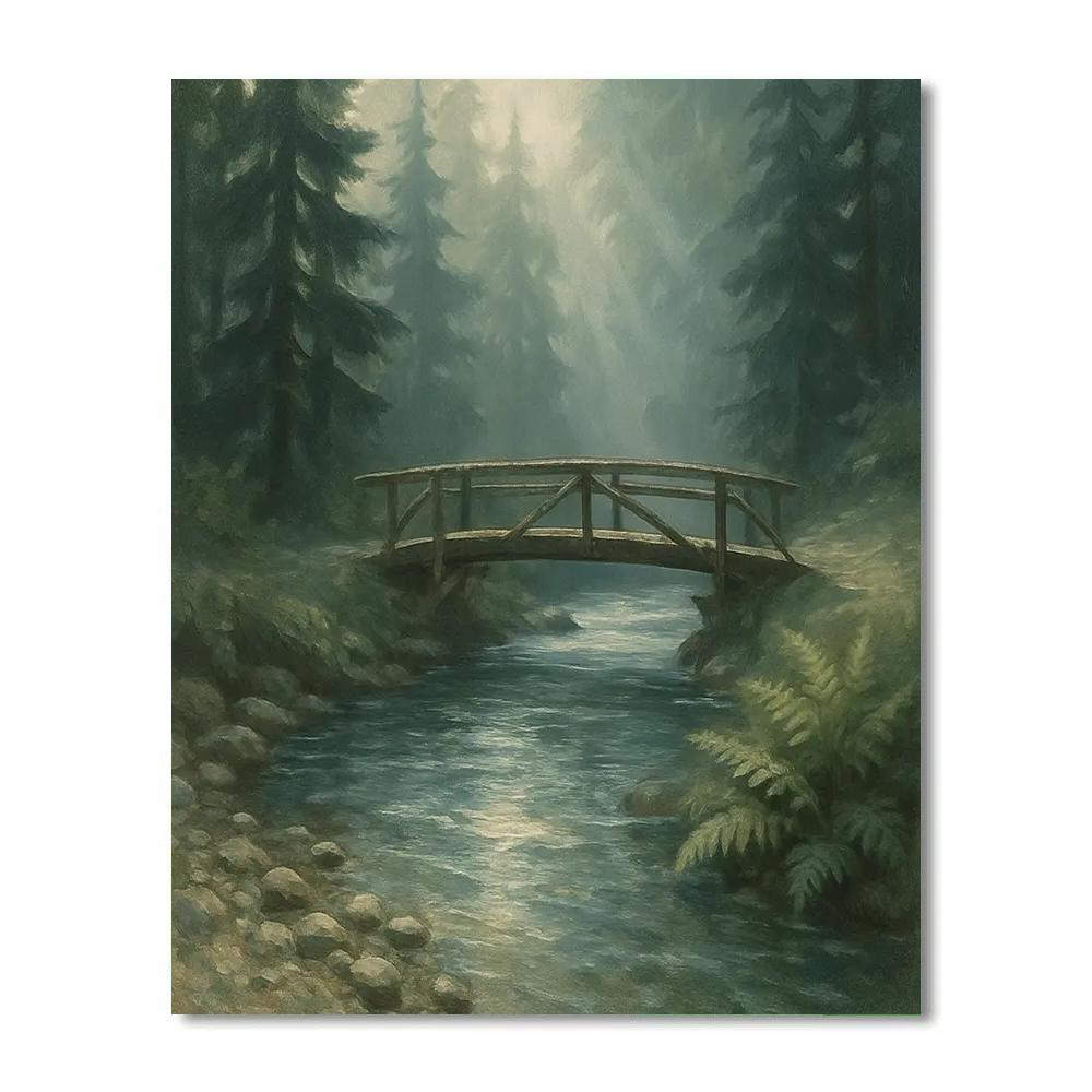 Silver Creek Hidden Bridge Paint by numbers art