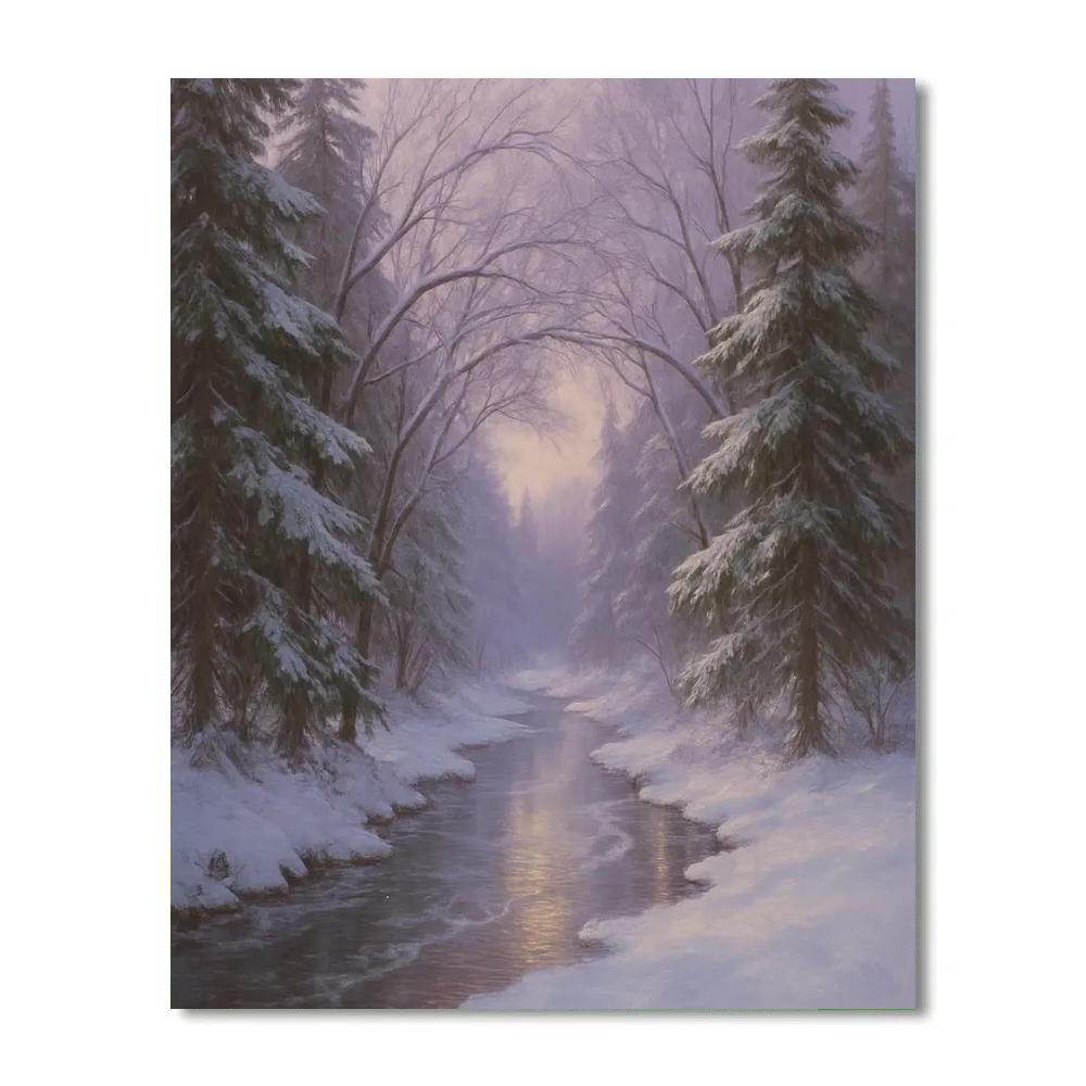 Cedar Stream Silence Painting by numbers kit