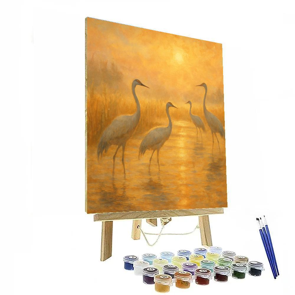 Cranes At Gold Delta DIY paint by numbers