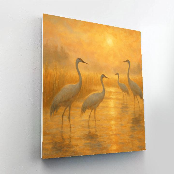 Cranes At Gold Delta DIY paint by numbers