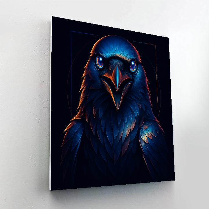 Chromed Raven Sigil Paint by numbers art