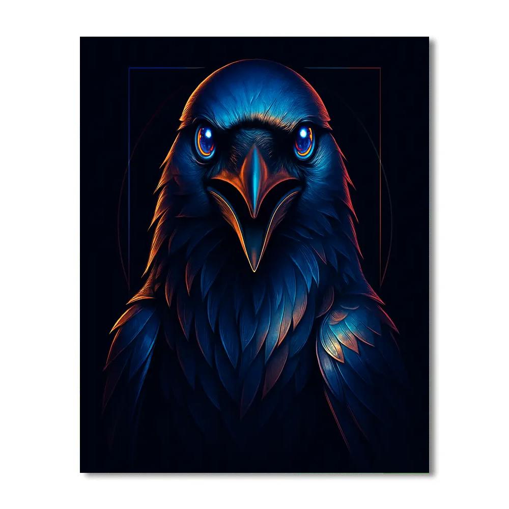 Chromed Raven Sigil Paint by numbers art