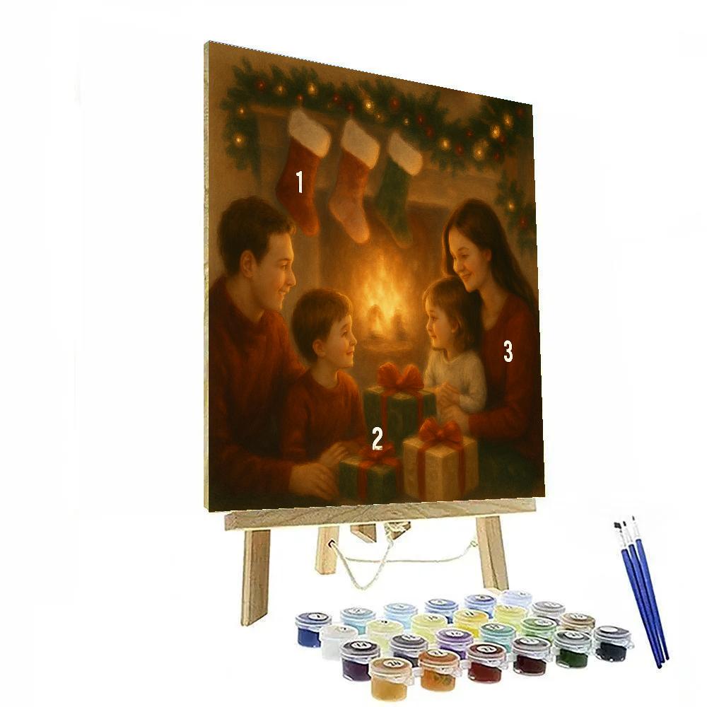 Gifts By The Fireplace Number painting