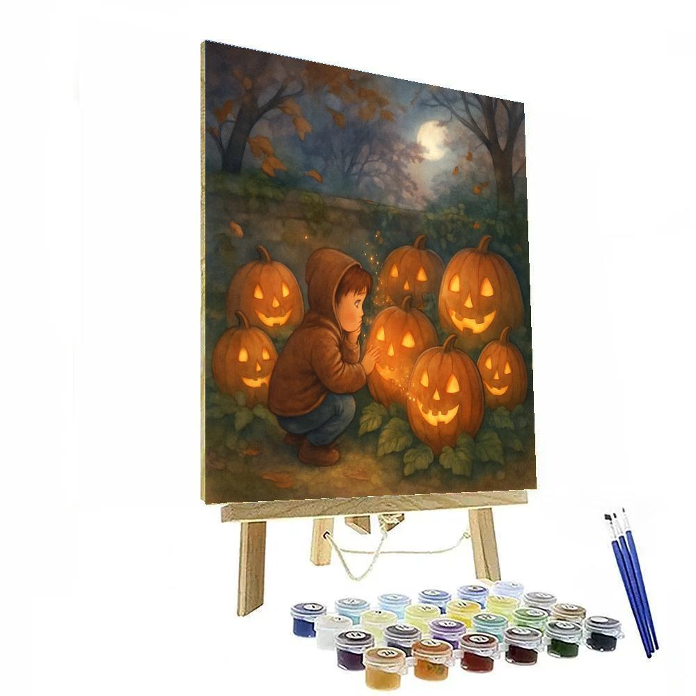 Garden Of Whispering Pumpkins paint by numbers