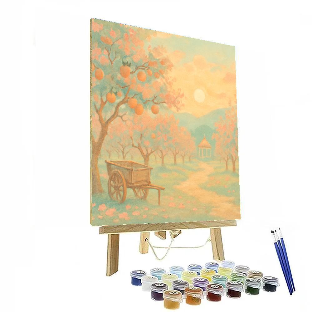 Peach Orchard Reverence Paint by numbers kits