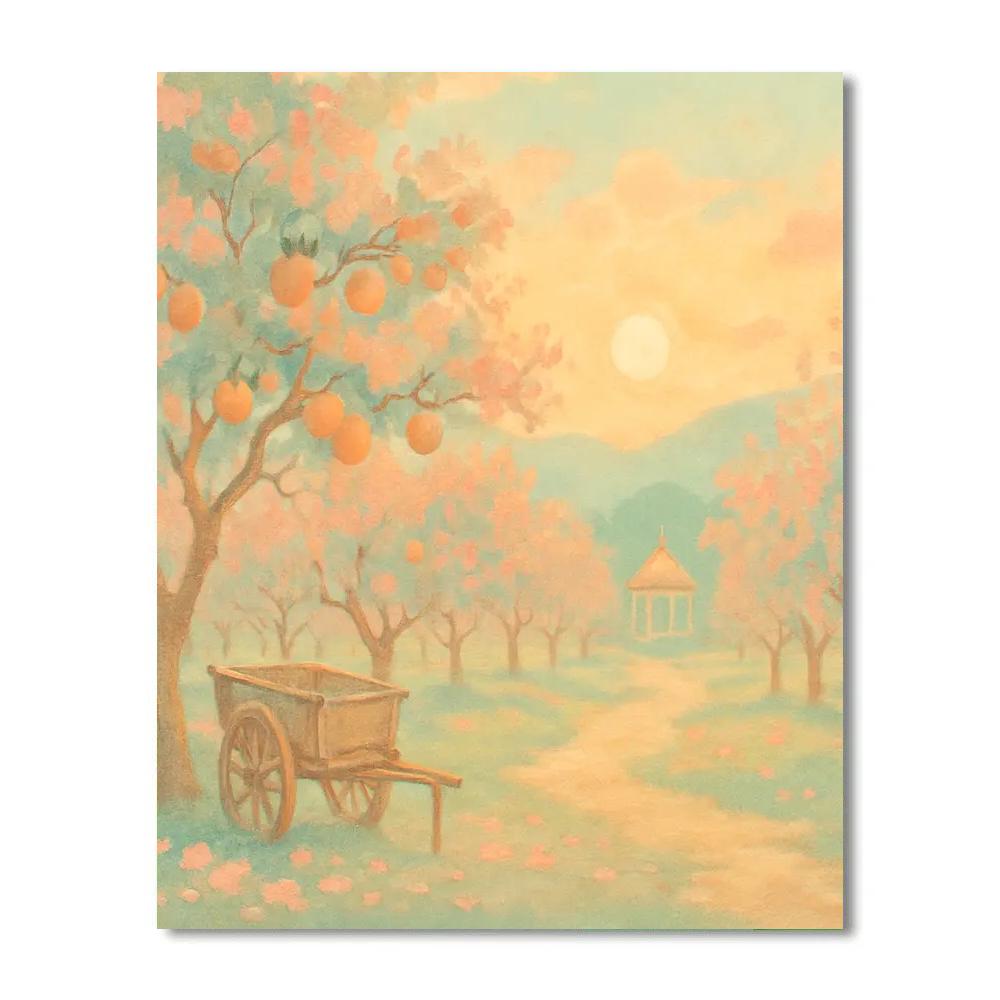 Peach Orchard Reverence Paint by numbers kits