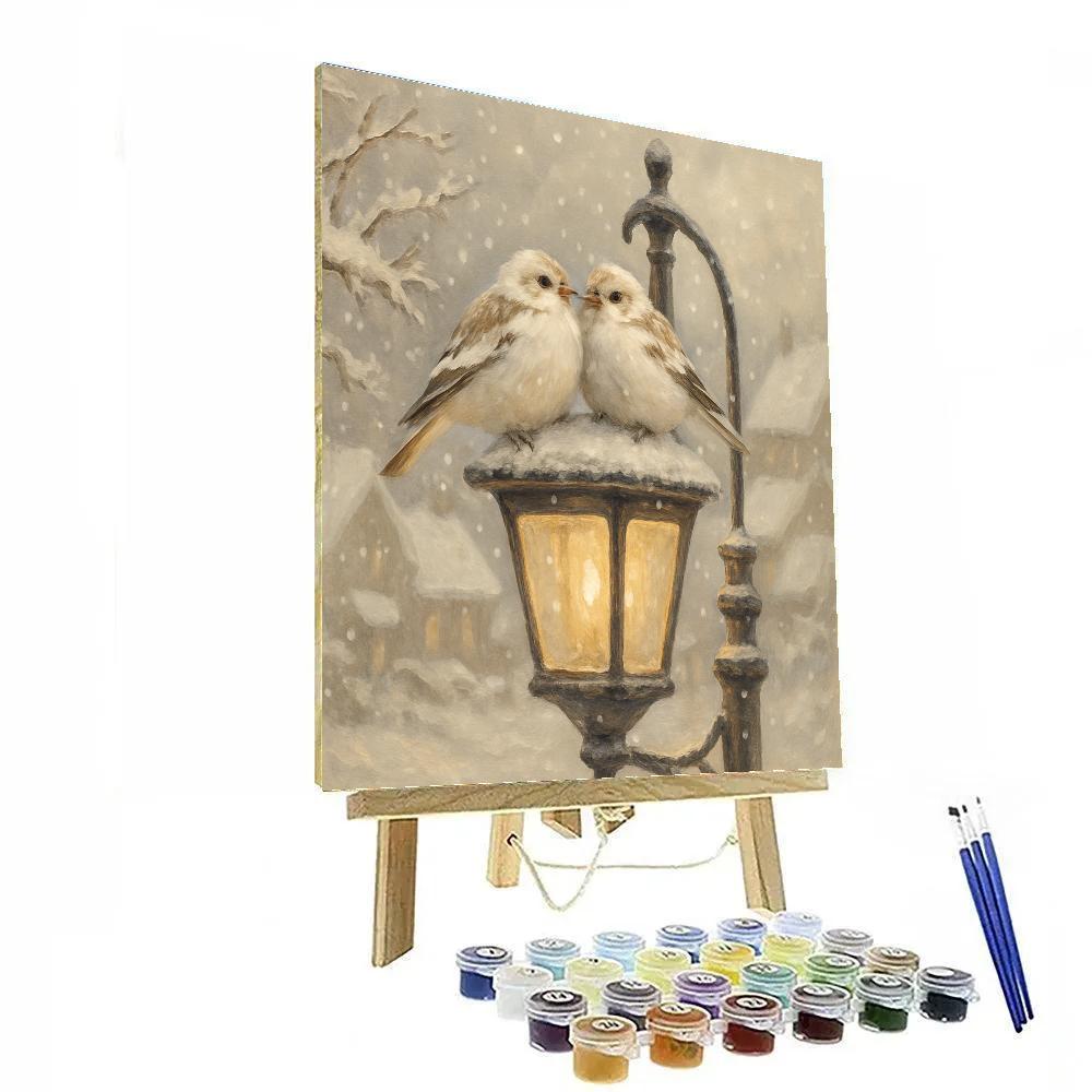 Snow Finch Lantern Paint by numbers kits