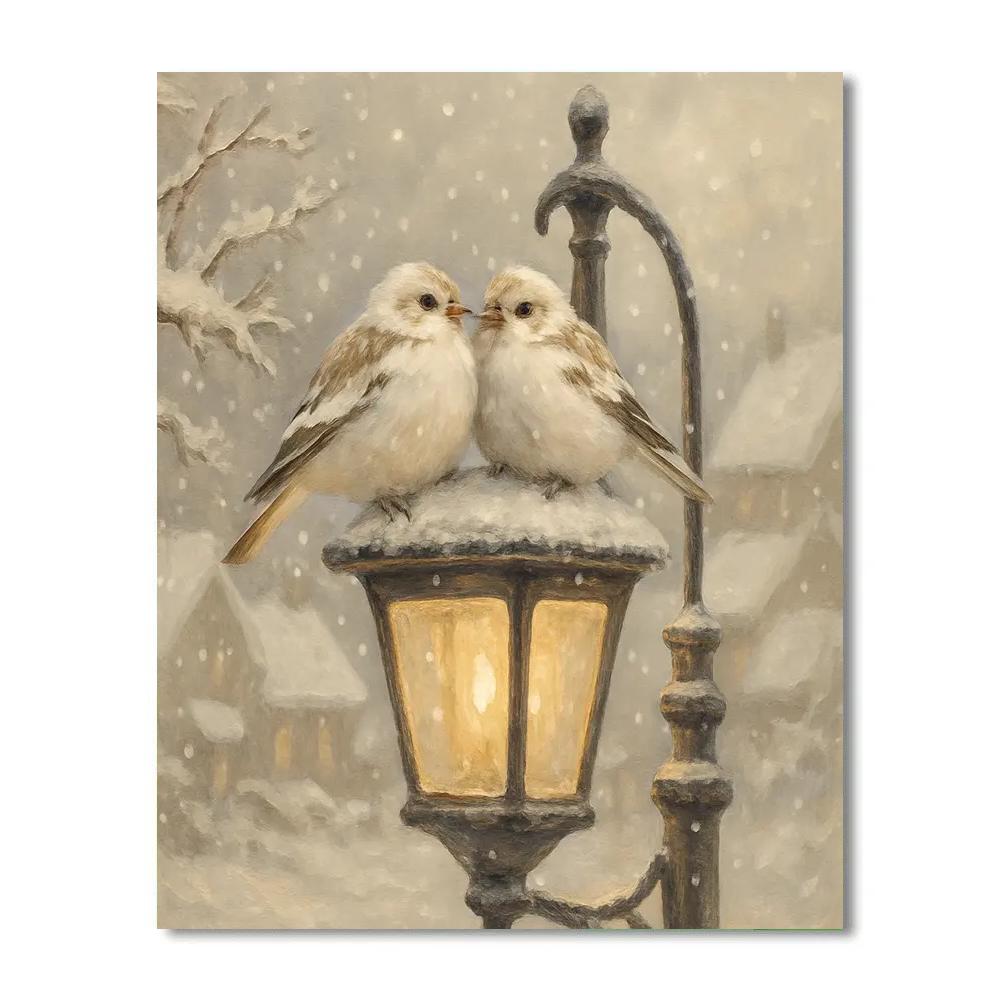 Snow Finch Lantern Paint by numbers kits