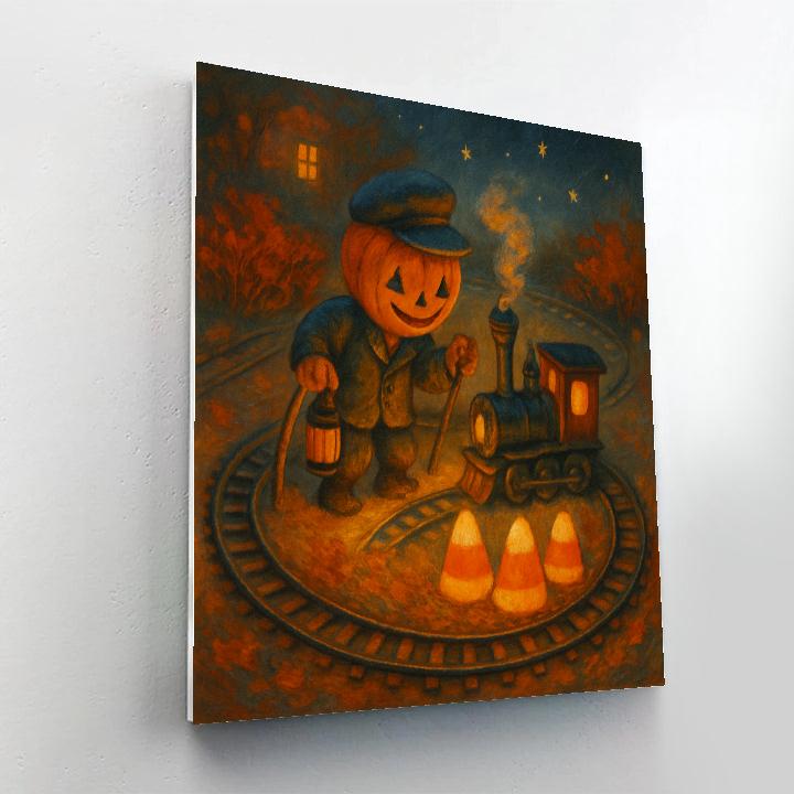 Railway Switchman Of Candy Corn Hollow Number painting