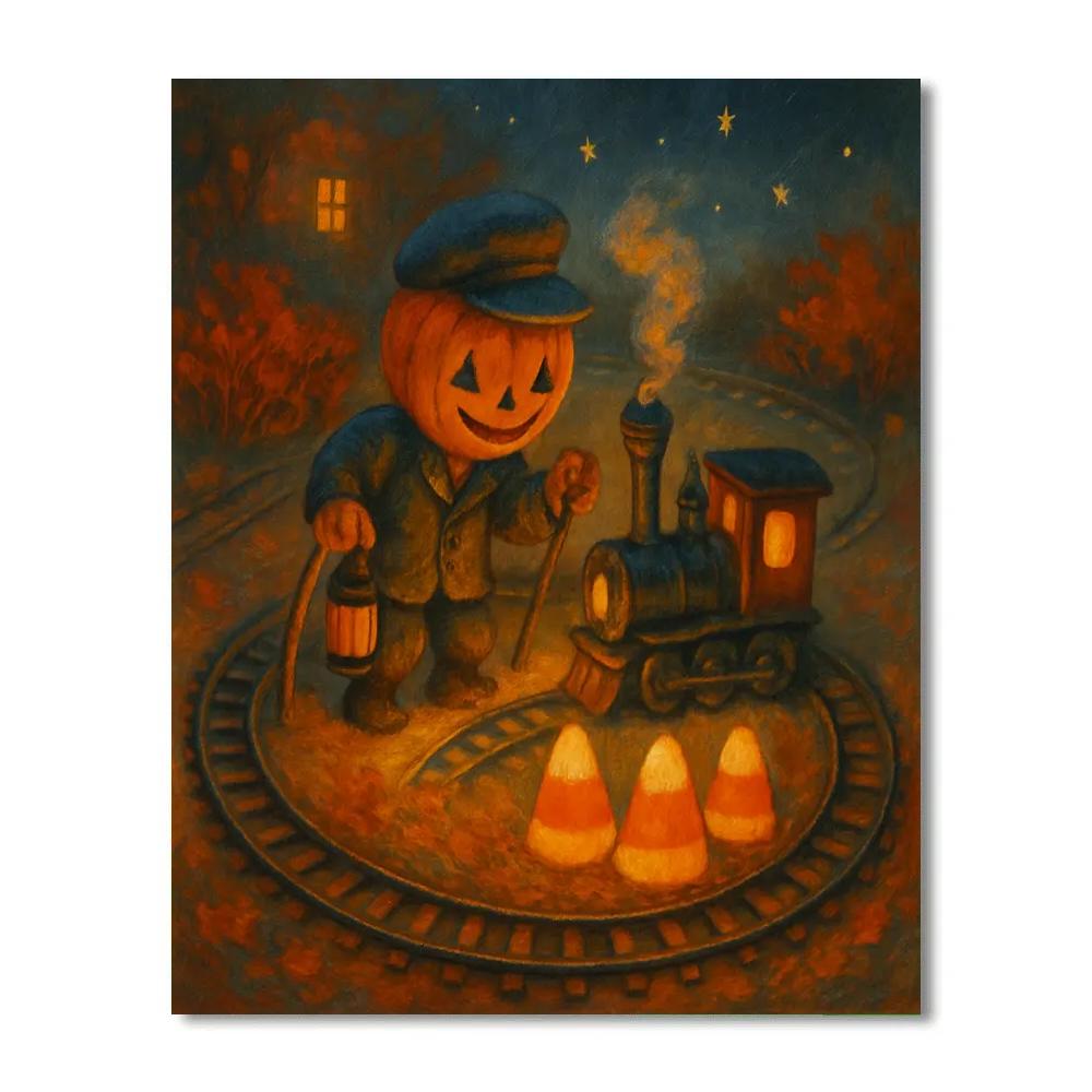 Railway Switchman Of Candy Corn Hollow Number painting