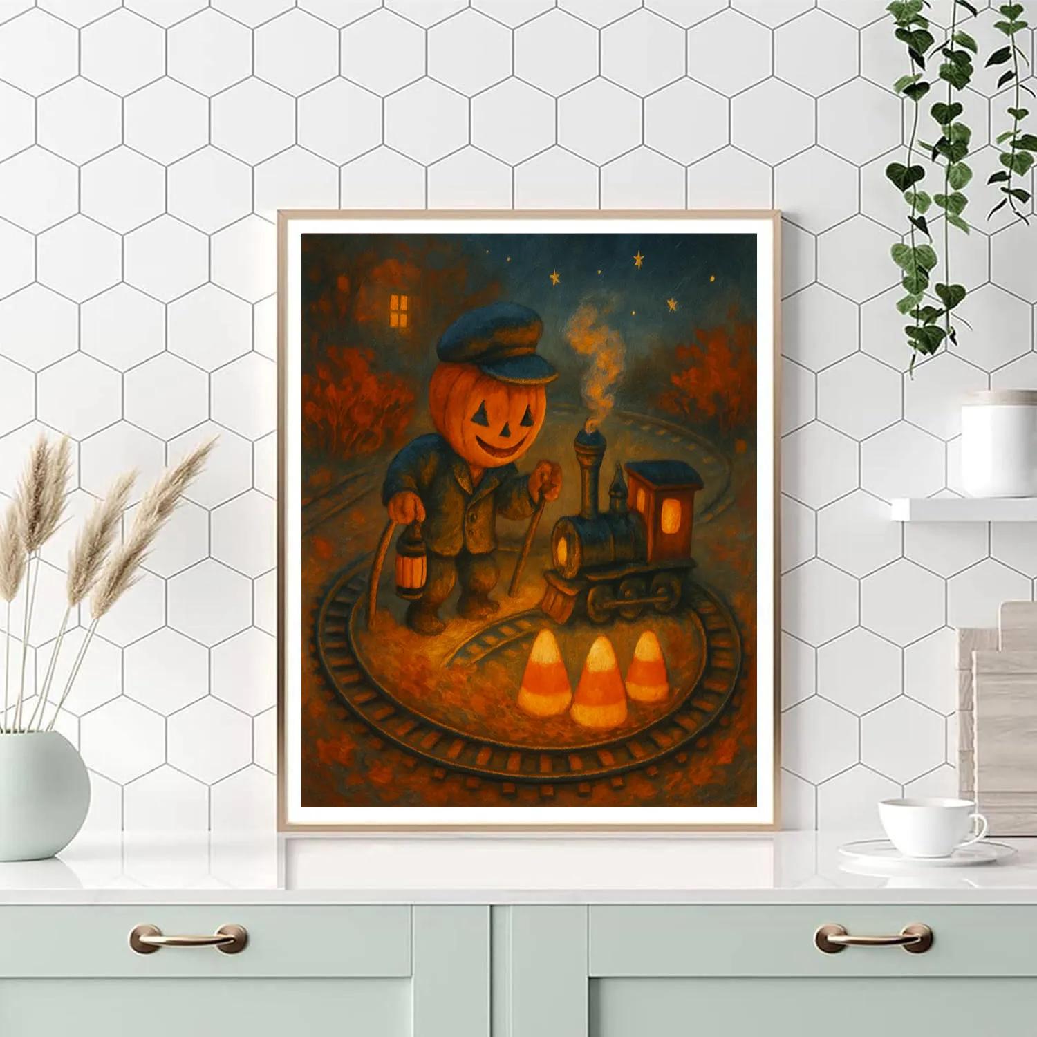 Railway Switchman Of Candy Corn Hollow Number painting