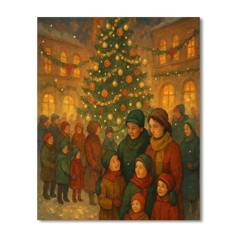 Stars Over The Square Paint by numbers kits