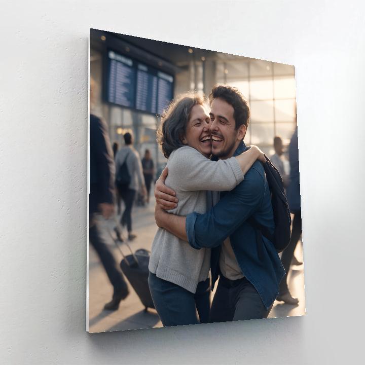 Airport Reunion Embrace Painting by numbers kit