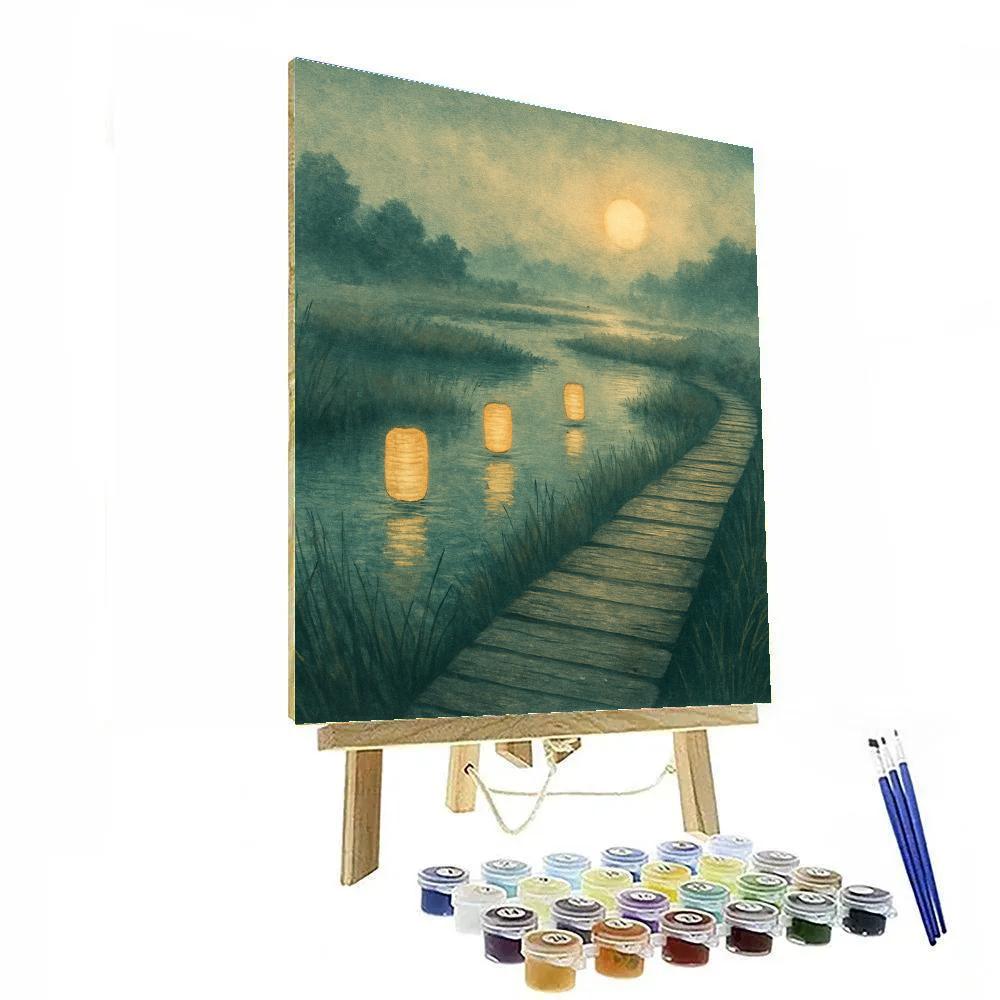 Fogbound Lantern Marsh DIY paint by numbers