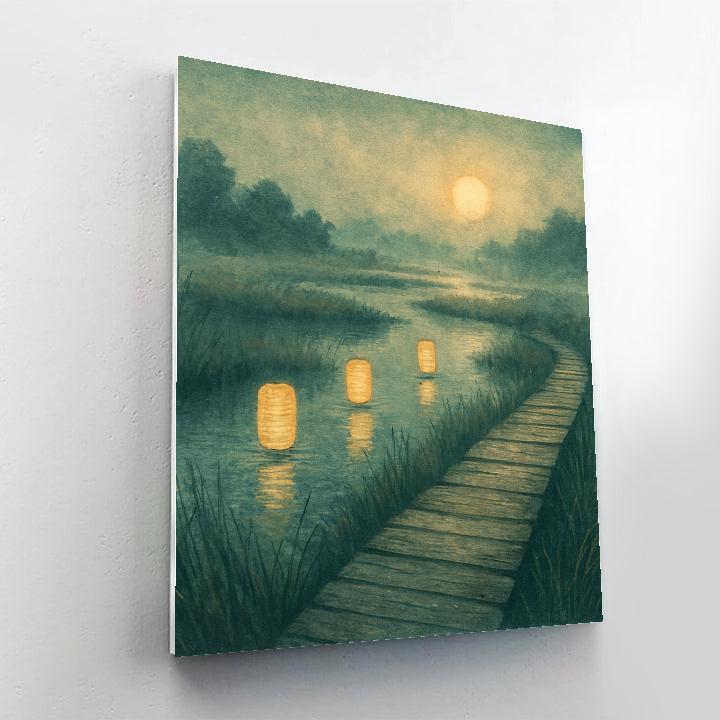 Fogbound Lantern Marsh DIY paint by numbers