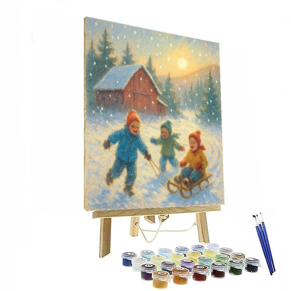 Children Of First Snow painting number kit