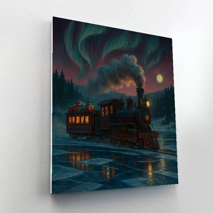 Polar Train Of Wishes Number painting