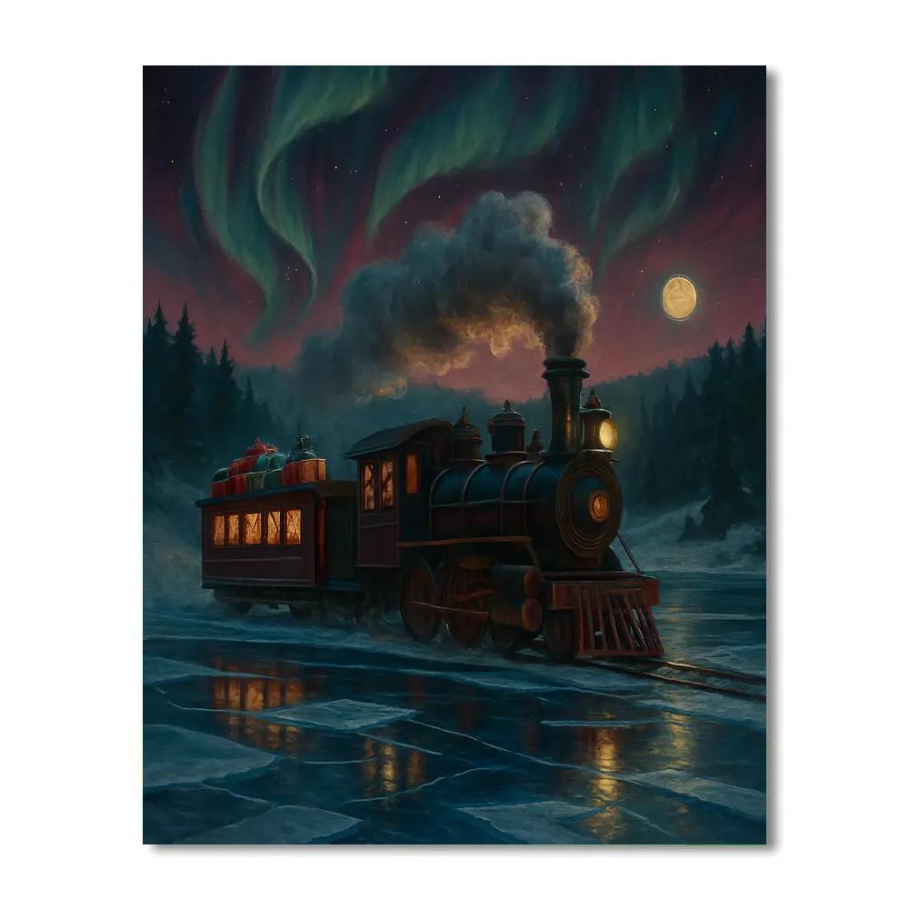 Polar Train Of Wishes Number painting
