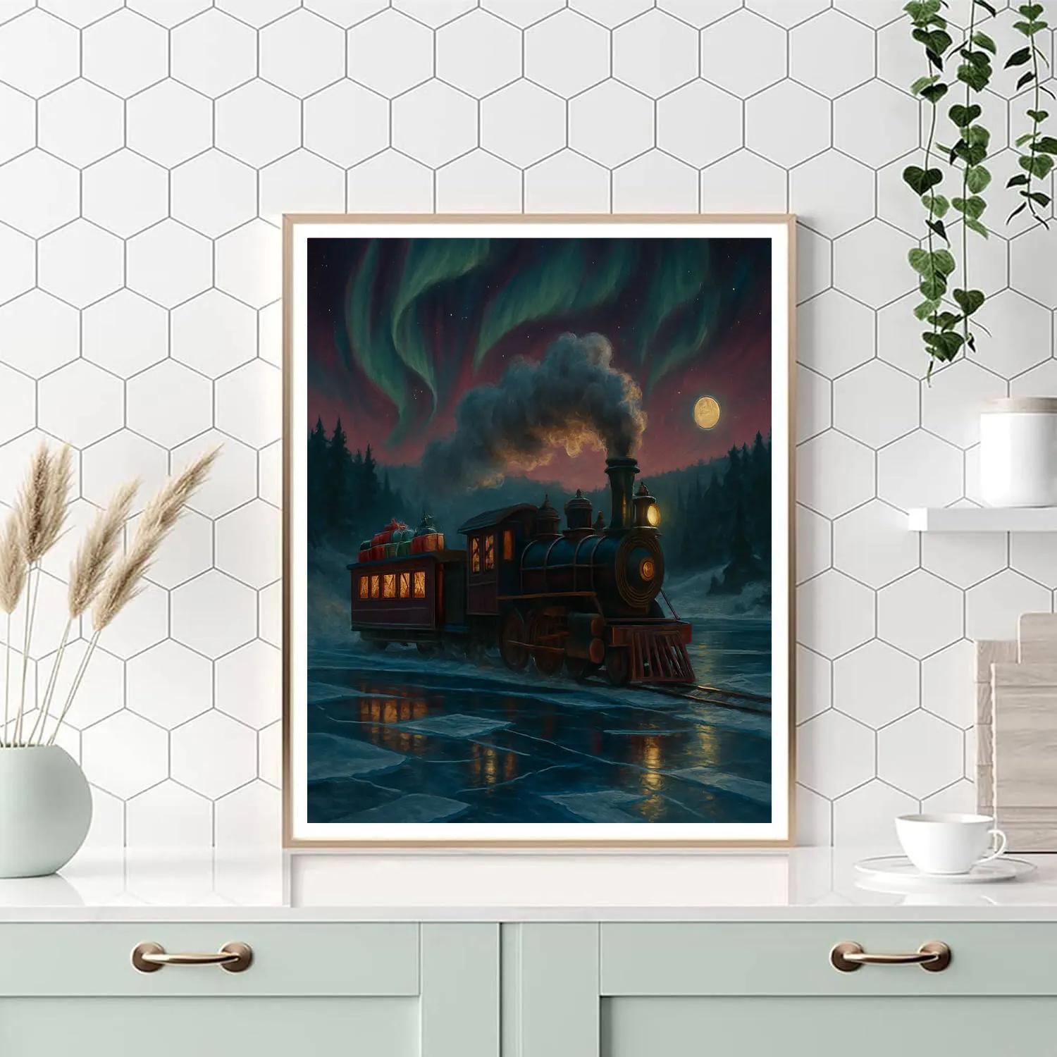 Polar Train Of Wishes Number painting