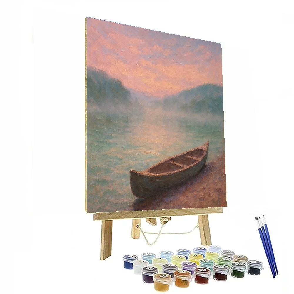 Canoe At Lavender Dusk Paint by numbers kits