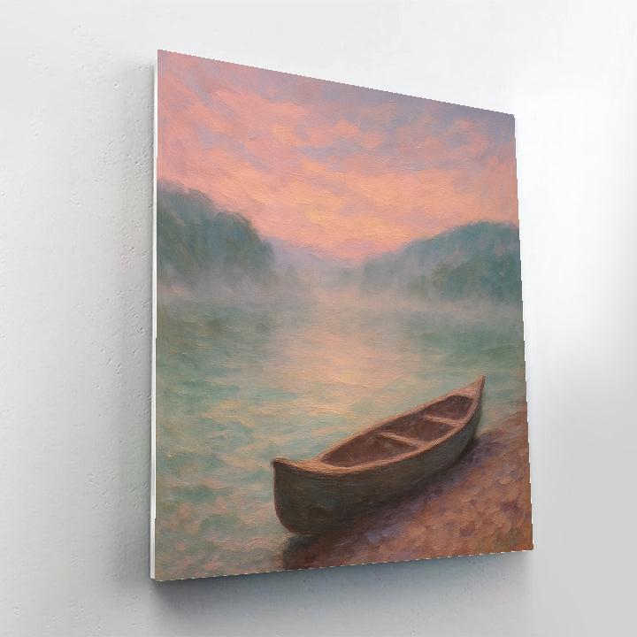 Canoe At Lavender Dusk Paint by numbers kits
