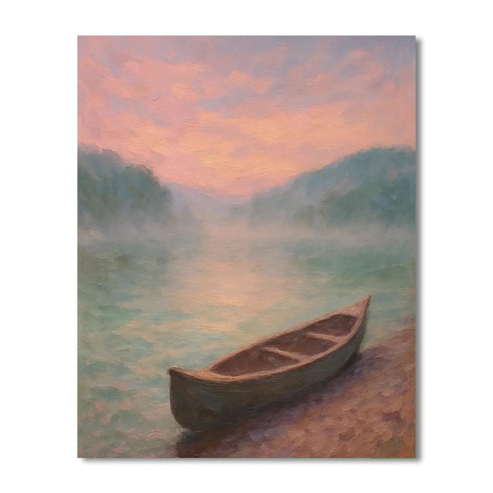 Canoe At Lavender Dusk Paint by numbers kits