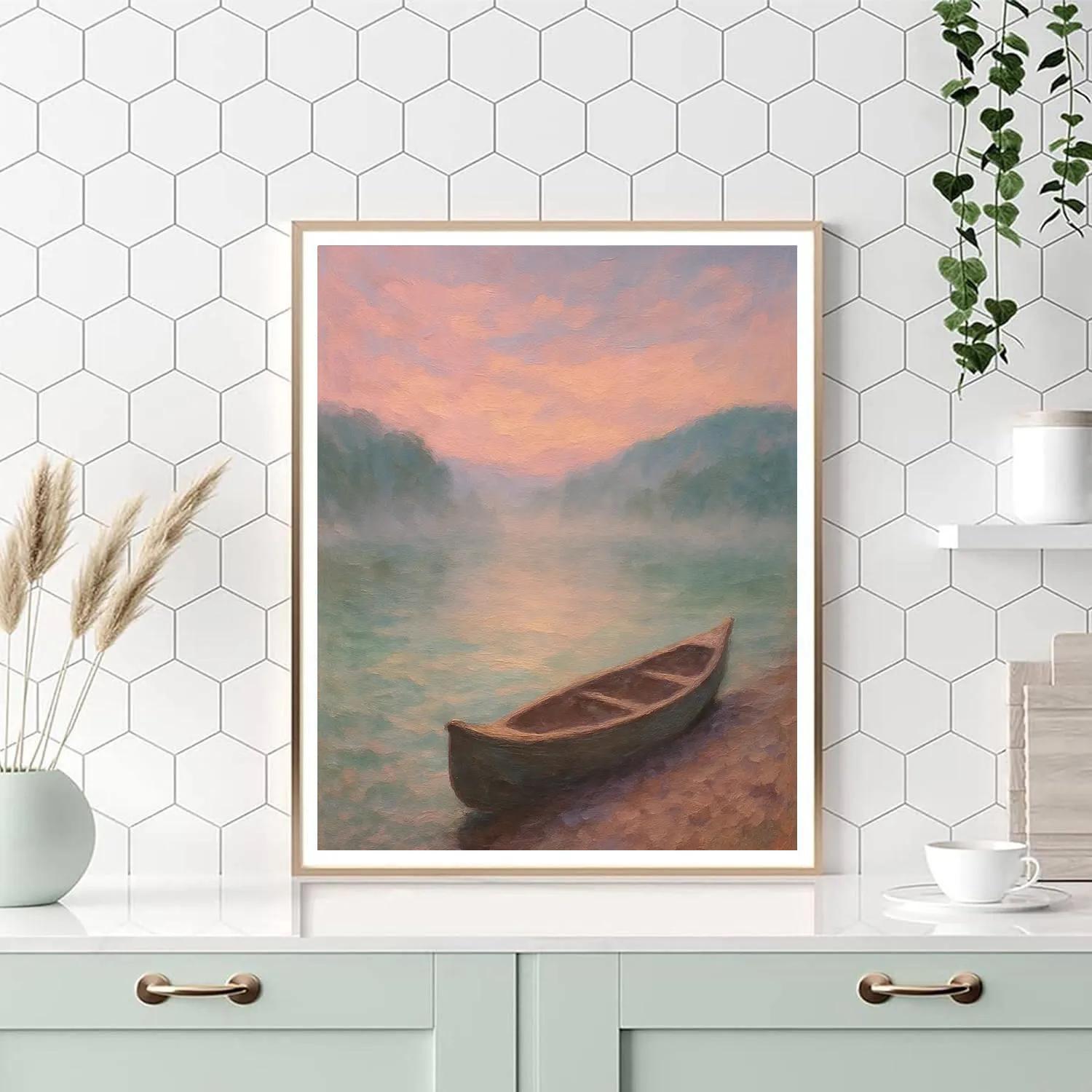 Canoe At Lavender Dusk Paint by numbers kits