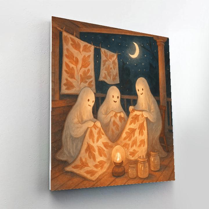 Moonlit Sewing Circle Of Friendly Spirits Number painting