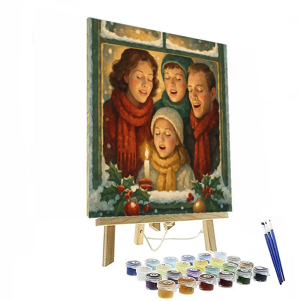 Noel Window Gathering paint by numbers