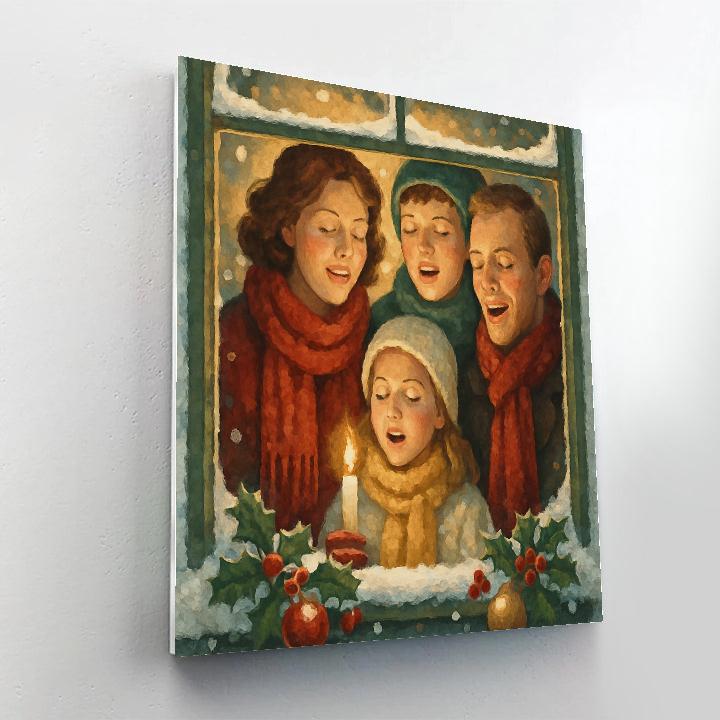 Noel Window Gathering paint by numbers