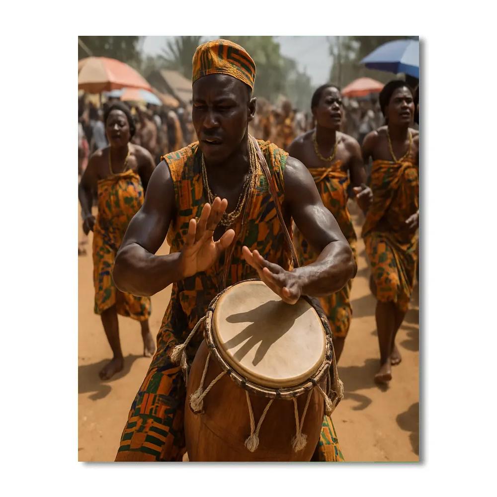 Griot Street Drummer Parade paint by color