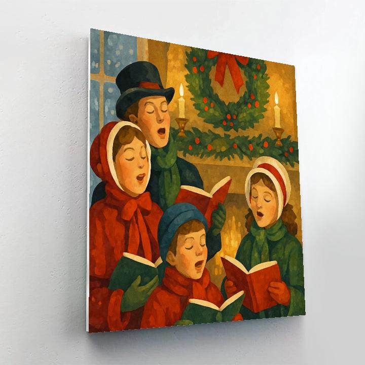 Hearthside Carol Number painting