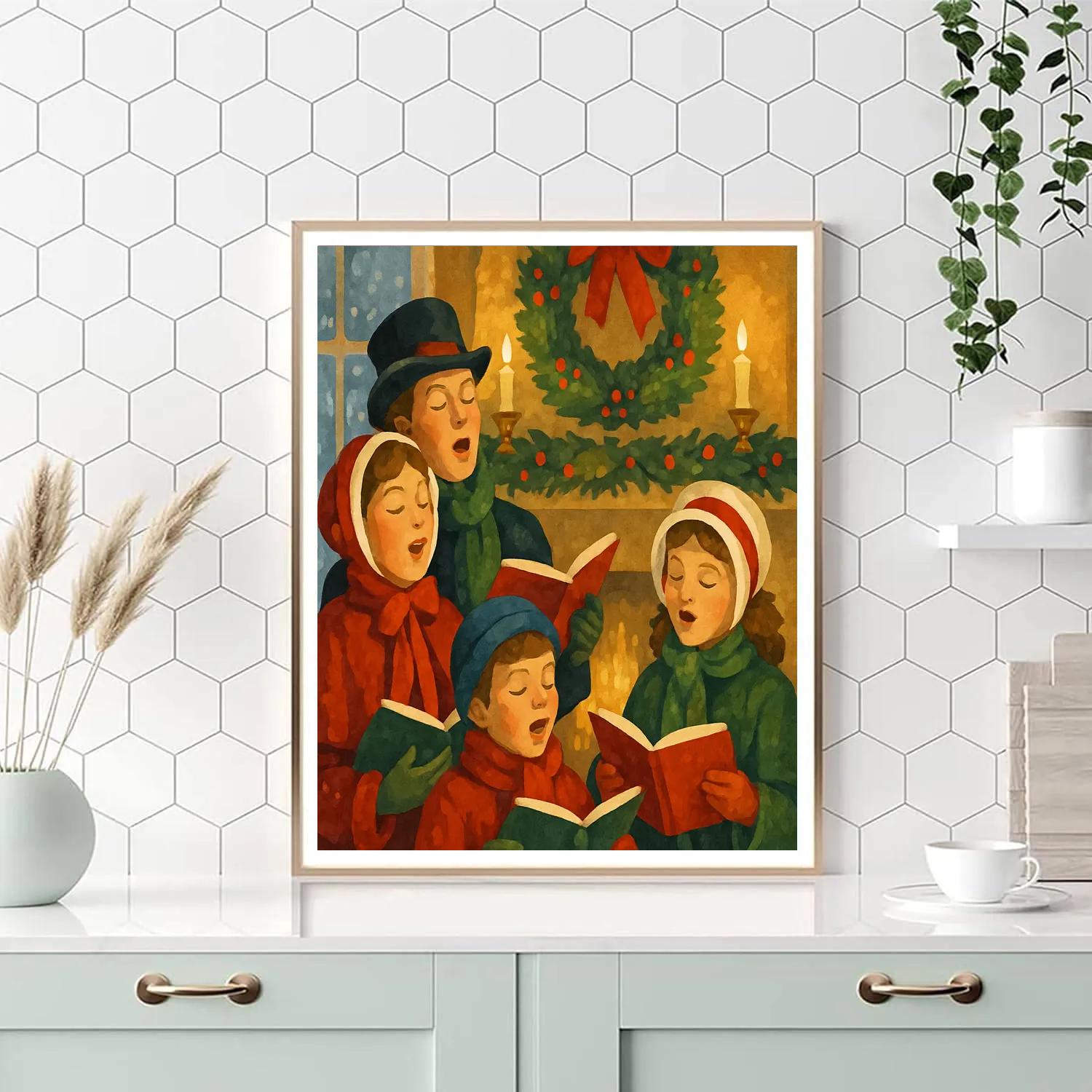 Hearthside Carol Number painting