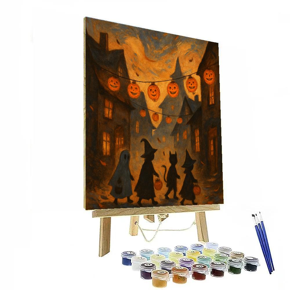 Paper Lantern Village painting number kit