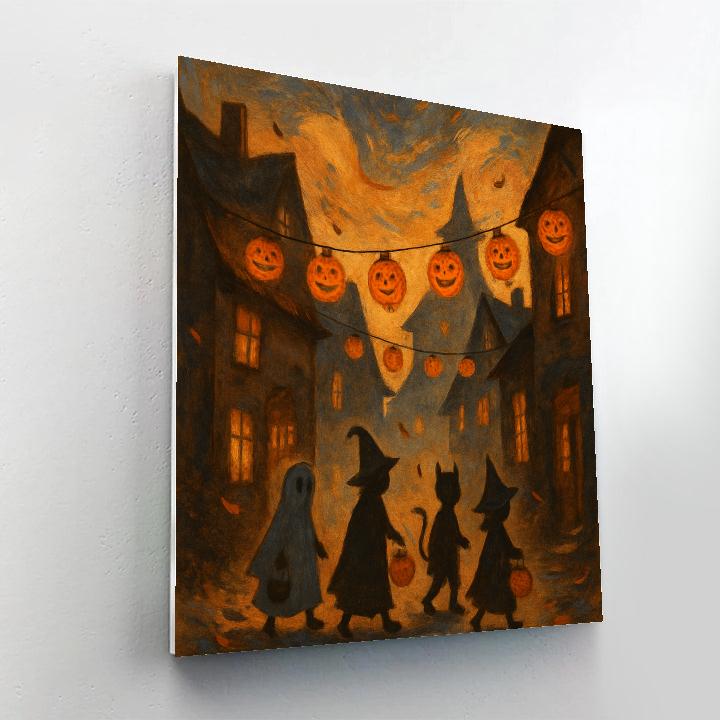 Paper Lantern Village painting number kit