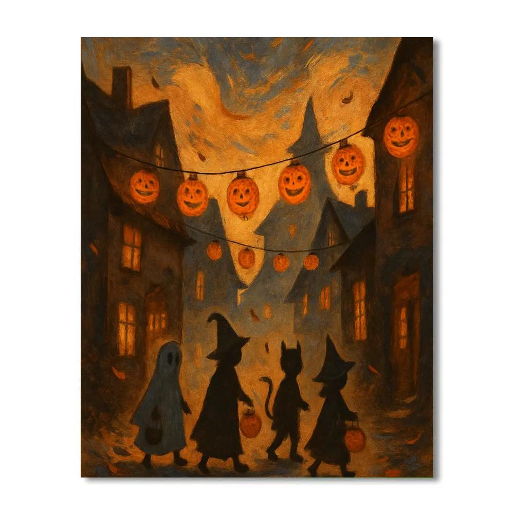 Paper Lantern Village painting number kit