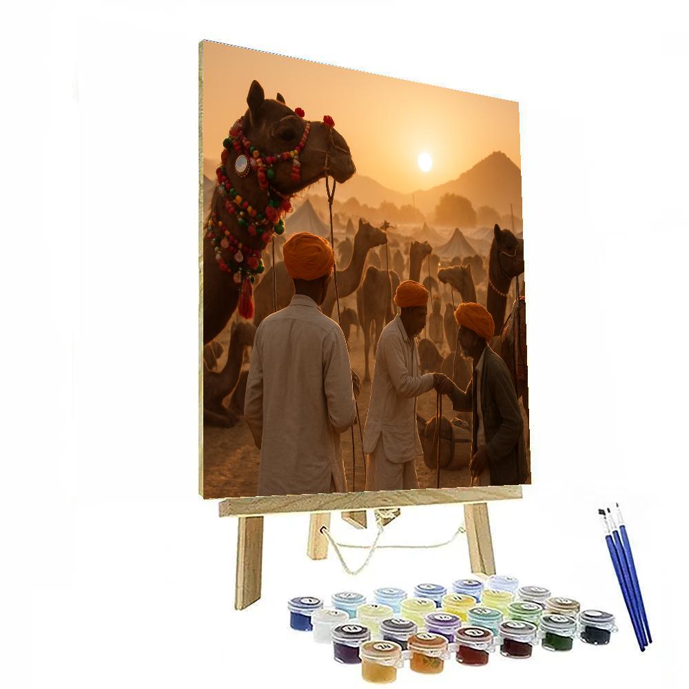 Pushkar Camel Fair Dawn paint by number
