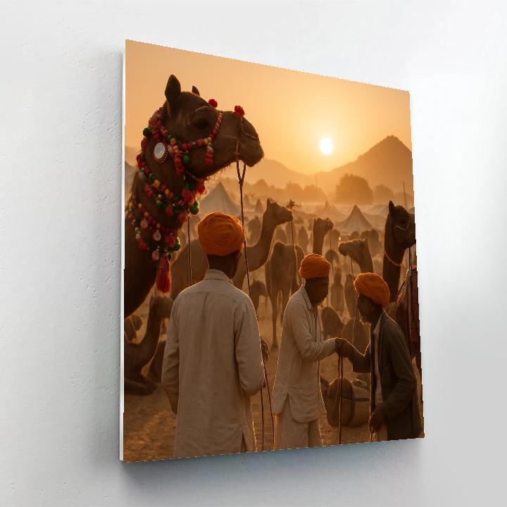 Pushkar Camel Fair Dawn paint by number